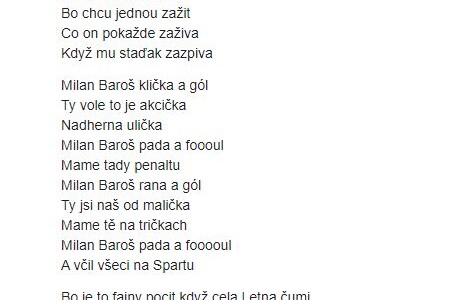 Text písně - Kryštof - Milan Baroš null