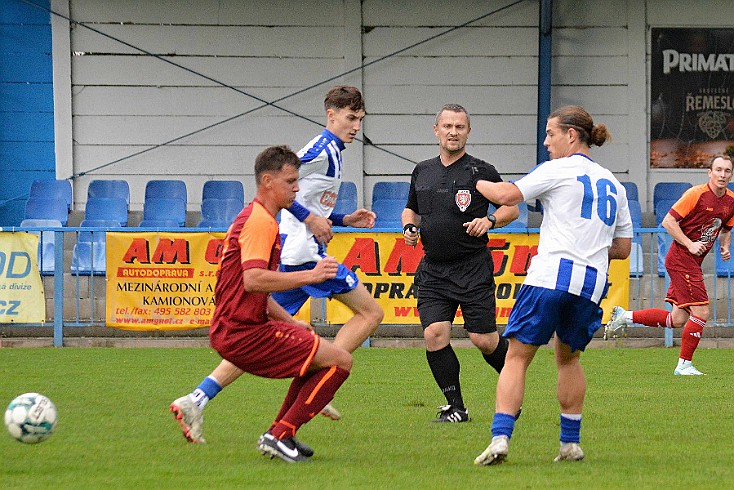 FK Náchod B vs FC České Meziříčí 3-1 7. česká fotbalová liga, sk. B, ročník 2024/2025, 9. kolo