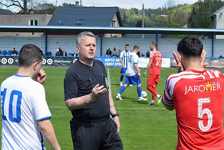 FK Náchod vs FK Jaroměř 3-0 5. česká fotbalová liga, ročník 2024/2025, 23. kolo
