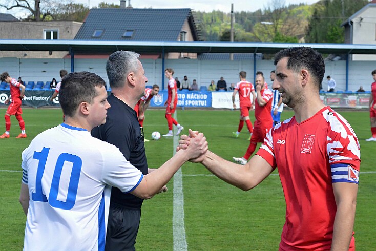 FK Náchod vs FK Jaroměř 3-0 5. česká fotbalová liga, ročník 2024/2025, 23. kolo
